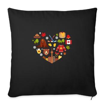 Kanada - Sofakissenbezug 45 x 45 cm - Schwarz - Vorne