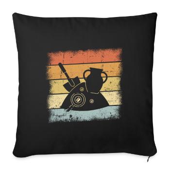 Archaeologist - Sofa pillowcase 17,3'' x 17,3'' (45 x 45 cm) - black - Front