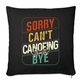Canoe Canoeing Retro Vintage Sorry - Sofakissenbezug 45 x 45 cm - Schwarz - Vorne