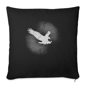 Adler - Sofakissenbezug 45 x 45 cm - Schwarz - Vorne