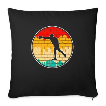 Boxes Retro Logo - Sofa pillowcase 17,3'' x 17,3'' (45 x 45 cm) - black - Front