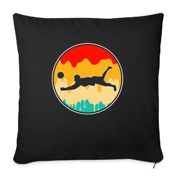 Volleyball Retro - Sofa pillowcase 17,3'' x 17,3'' (45 x 45 cm) - black - Front