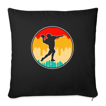 Football Rétro - Housse de coussin décorative 45 x 45 cm - noir - Devant