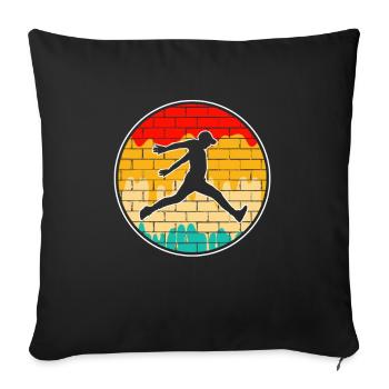 Parkour Retro - Sofa pillowcase 17,3'' x 17,3'' (45 x 45 cm) - black - Front