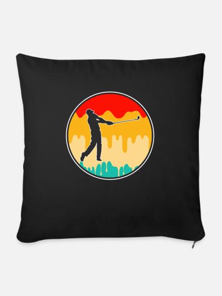 Golf Retro - Sofakissenbezug 45 x 45 cm - Schwarz
