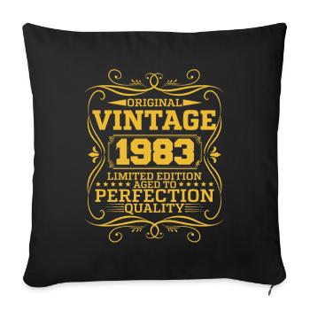 Vintage 1983 Original Limited Edition - Sofakissenbezug 45 x 45 cm - Schwarz - Vorne