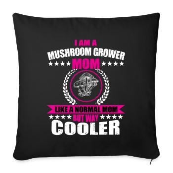 Mushroom grower Mama - Sofa pillowcase 17,3'' x 17,3'' (45 x 45 cm) - black - Front