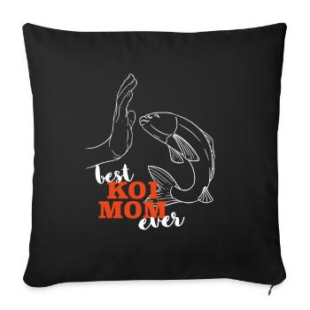 Kois Best Koi Mama ever Koi - Sofa pillowcase 17,3'' x 17,3'' (45 x 45 cm) - black - Front