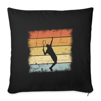 Joueur de tennis - Housse de coussin décorative 45 x 45 cm - noir - Devant