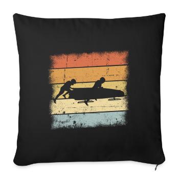 Bob Sled Sunset - Sofa pillowcase 17,3'' x 17,3'' (45 x 45 cm) - black - Front