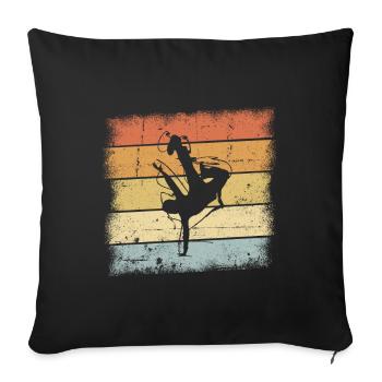 Breakdancer Retro Design - Sofa pillowcase 17,3'' x 17,3'' (45 x 45 cm) - black - Front