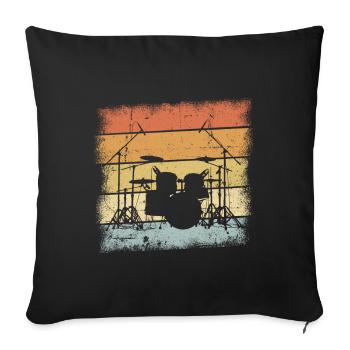 Batteur - Housse de coussin décorative 45 x 45 cm - noir - Devant