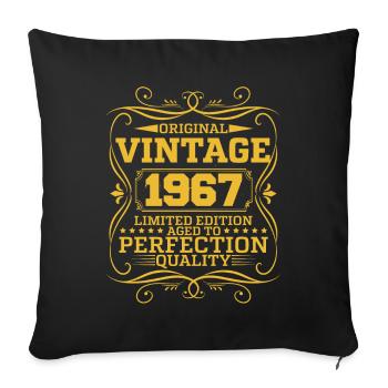 Vintage 1967 Édition Limitée Originale - Housse de coussin décorative 45 x 45 cm - noir - Devant