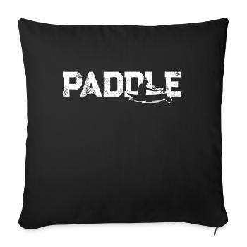 Canoe Canoeing Vintage Paddle - Sofakissenbezug 45 x 45 cm - Schwarz - Vorne