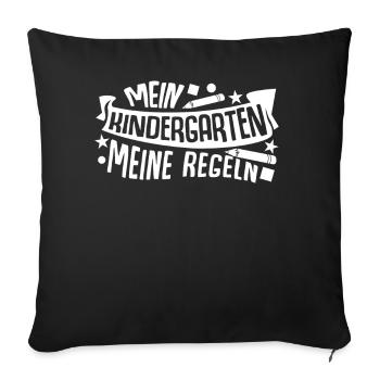 Erzieherin Tagesmutter Pädagogin - Sofakissenbezug 45 x 45 cm - Schwarz - Vorne