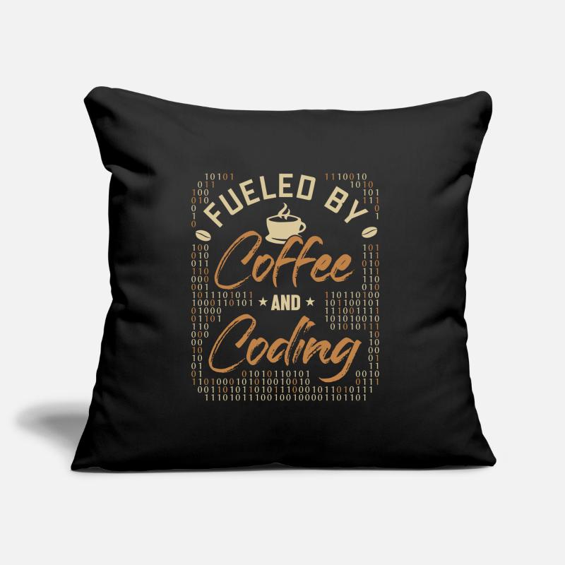 Fueled by Coffee and Coding Coder Software Sofa pillowcase 17,3'' x 17,3'' (45 x 45 cm)