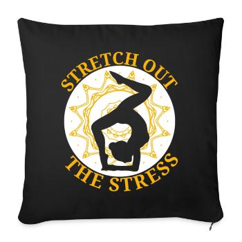 Real Men Do Yoga Lover Meditation Fitness-Übung - Sofakissenbezug 45 x 45 cm - Schwarz - Vorne