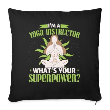 Yoga Girls Are Twisted Meditation Fitness Practice - Housse de coussin décorative 45 x 45 cm - noir - Devant