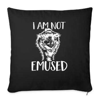Emu Ratite Emu Australie Oiseau Amour - Housse de coussin décorative 45 x 45 cm - noir - Devant