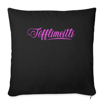 Töfflimeitl - Sofakissenbezug 45 x 45 cm - Schwarz - Vorne