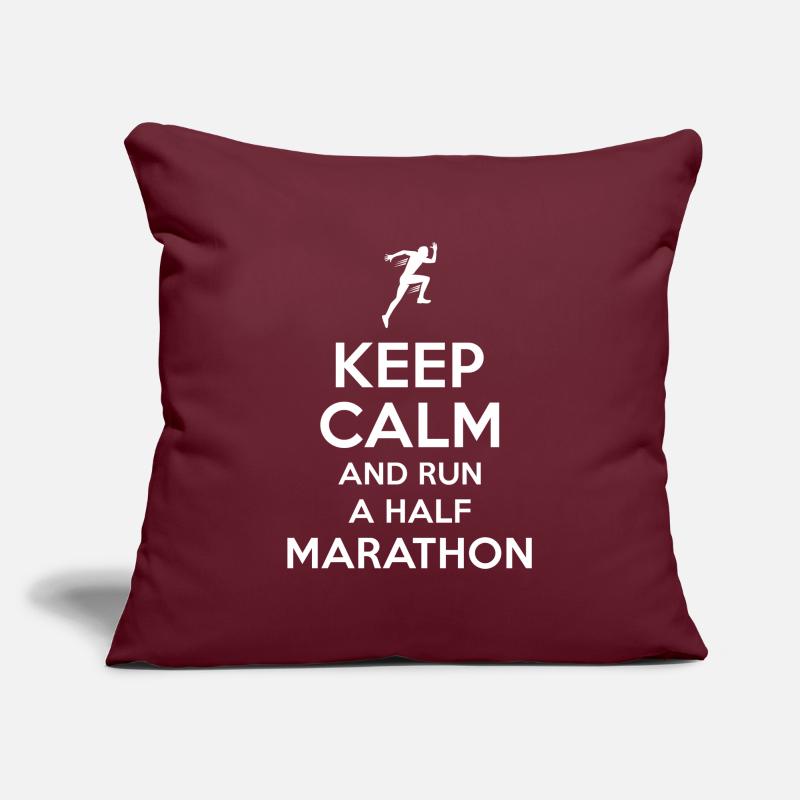 Marathon Spruch Keep Calm Sofakissenbezug 45 x 45 cm