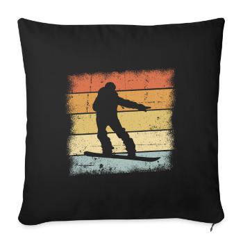 Snowboarder Outfit - Sofa pillowcase 17,3'' x 17,3'' (45 x 45 cm) - black - Front