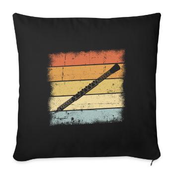 Oboe - Sofa pillowcase 17,3'' x 17,3'' (45 x 45 cm) - black - Front