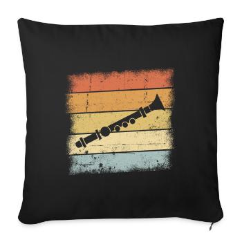 Flute - Sofa pillowcase 17,3'' x 17,3'' (45 x 45 cm) - black - Front