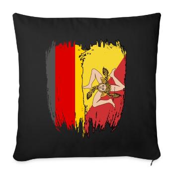 Germany Flag Sicily - Sofa pillowcase 17,3'' x 17,3'' (45 x 45 cm) - black - Front