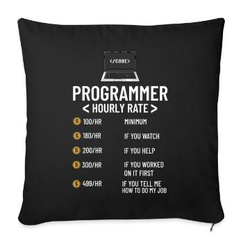 Programmierer Programmieren Computerentwickler Pc - Sofakissenbezug 45 x 45 cm - Schwarz - Vorne