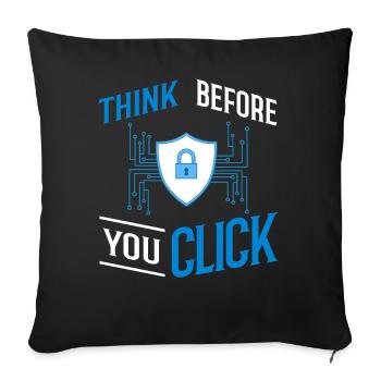 Cyber Security Information Computer Sicherheit - Sofa pillowcase 17,3'' x 17,3'' (45 x 45 cm) - black - Front