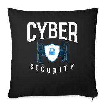 Cyber Security Information Computer Sicherheit - Sofa pillowcase 17,3'' x 17,3'' (45 x 45 cm) - black - Front