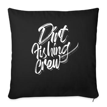 Équipe de pêche à la saleté Détection des métaux - Housse de coussin décorative 45 x 45 cm - noir - Devant