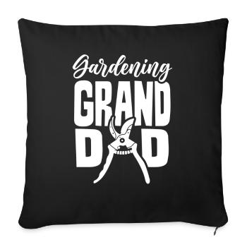 Jardinage Grand-père Jardinier Grand-père Jardin - Housse de coussin décorative 45 x 45 cm - noir - Devant