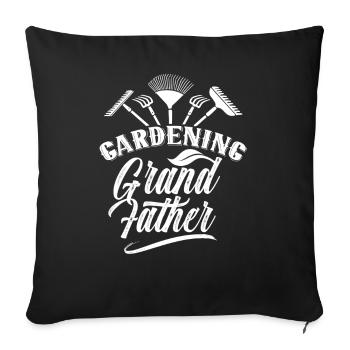 Jardinier Grand-père Jardinier - Housse de coussin décorative 45 x 45 cm - noir - Devant