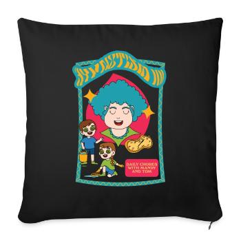 Hypnotisme 101 - Tâches quotidiennes avec Mandy et Tom - Housse de coussin décorative 45 x 45 cm - noir - Devant