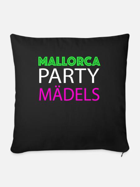 Mallorca Party Mädels - Sofakissenbezug 45 x 45 cm - Schwarz