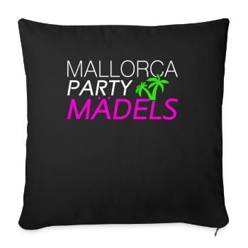 Mallorca Party Mädels - Sofakissenbezug 45 x 45 cm - Schwarz - Vorne