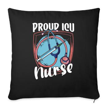 Proud Intensive Care Nurse Intensive Care - Sofa pillowcase 17,3'' x 17,3'' (45 x 45 cm) - black - Front