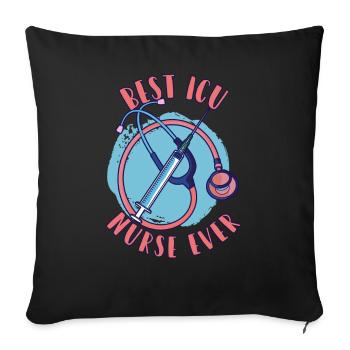 Best Intensive Care Nurse Ever - Sofa pillowcase 17,3'' x 17,3'' (45 x 45 cm) - black - Front