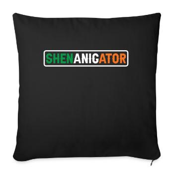 Shenanigator Irlande Irlandais Saint-Patrick irlandais - Housse de coussin décorative 45 x 45 cm - noir - Devant