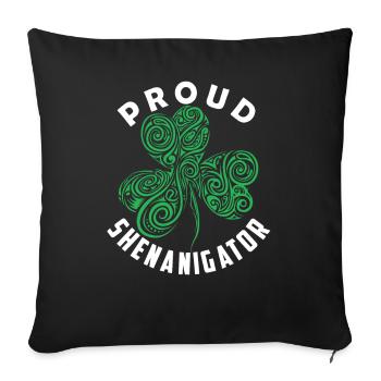 Fier Shenanigator Irlande Gaélique Irlandais Irlandais - Housse de coussin décorative 45 x 45 cm - noir - Devant