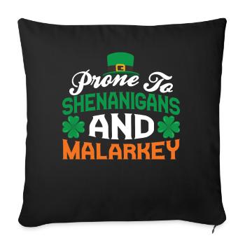 Susceptible to nonsense and mischief Ireland Gaelic Irish - Sofa pillowcase 17,3'' x 17,3'' (45 x 45 cm) - black - Front