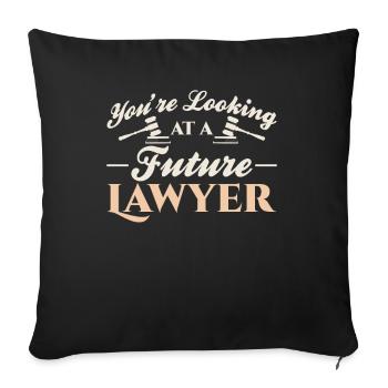 Vous avez un futur avocat devant vous Avocat - Housse de coussin décorative 45 x 45 cm - noir - Devant