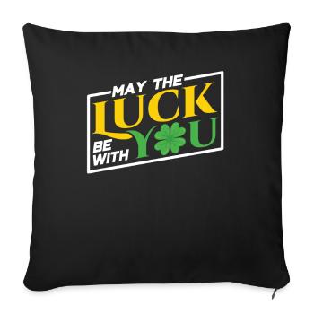 May Happiness Be With You Ireland Irish - Sofa pillowcase 17,3'' x 17,3'' (45 x 45 cm) - black - Front