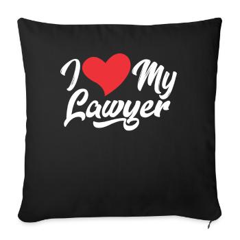 J’adore Mon avocat Avocat Avocat Avocat - Housse de coussin décorative 45 x 45 cm - noir - Devant