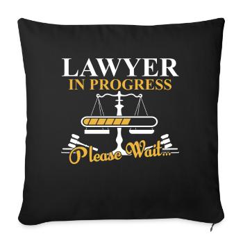 Avocat en cours Avocat Avocat Avocat - Housse de coussin décorative 45 x 45 cm - noir - Devant