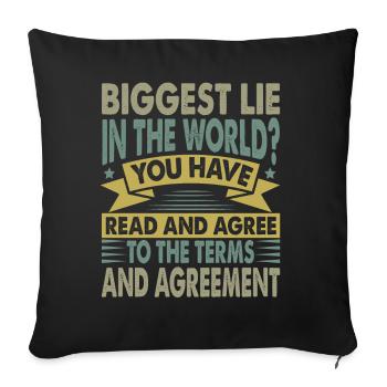 Biggest Lie In The World? Dad Jokes - Computer - Sofakissenbezug 45 x 45 cm - Schwarz - Vorne