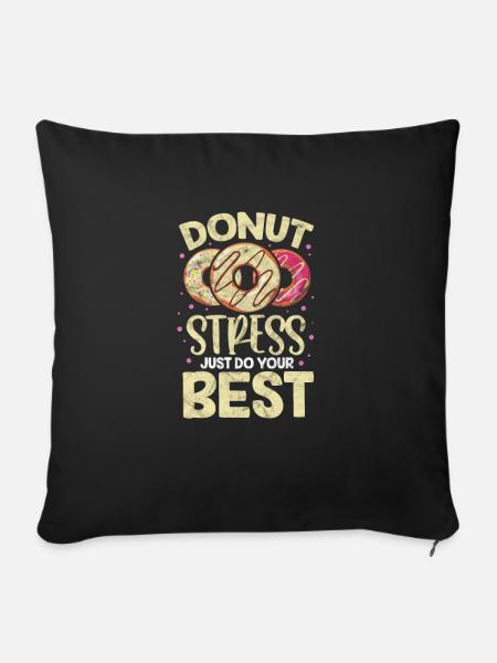 Donut - Sofakissenbezug 45 x 45 cm - Schwarz