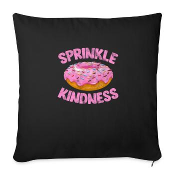 Doughnut - Sofa pillowcase 17,3'' x 17,3'' (45 x 45 cm) - black - Front